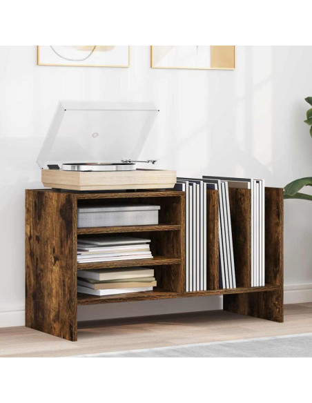 Mobile porta vinili Rovere fumé 78.5 x 35 x 45 cm