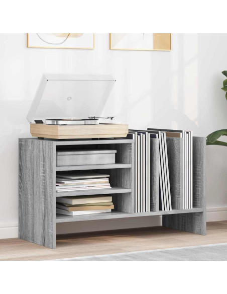 Mobile porta vinili Grigio Sonoma 78.5 x 35 x 45 cm