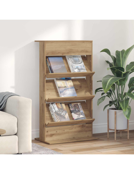 Scaffale per riviste Rovere artigianale 70 x 41 x 126 cm