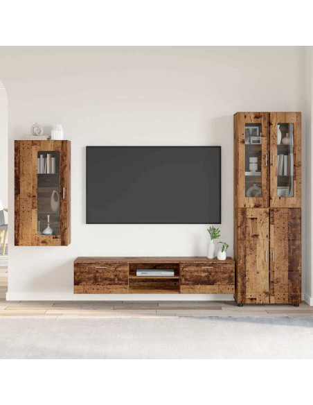 Set mobile TV con cassetto Legno vecchio Legno multistrato
