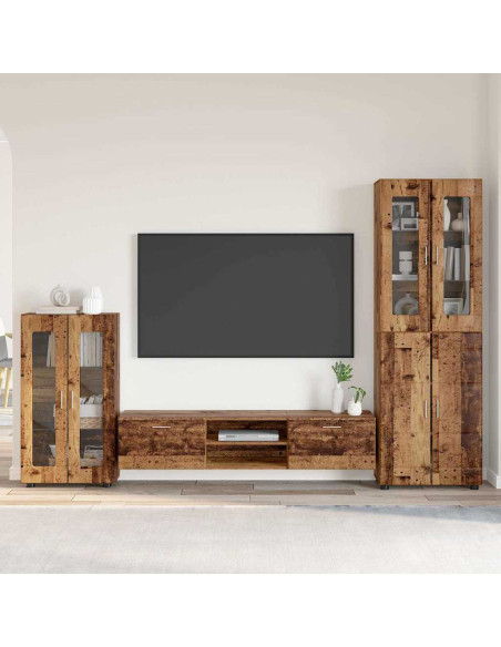 Set mobile TV con cassetto Legno vecchio Legno multistrato