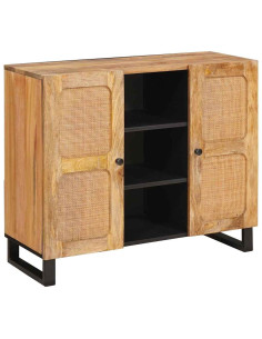 Credenza Marrone 90 x 33 x 75 cm Legno di mango massello