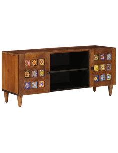 Mobile TV Noce 105 x 33 x 46 cm Legno di mango massello