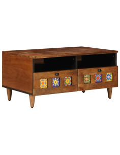 Mobile TV Noce 70 x 33 x 46 cm Legno di mango massello