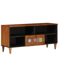 Mobile TV Noce 100 x 33 x 46 cm Legno di mango massello