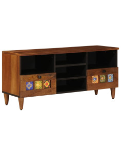 Mobile TV Noce 100 x 33 x 46 cm Legno di mango massello