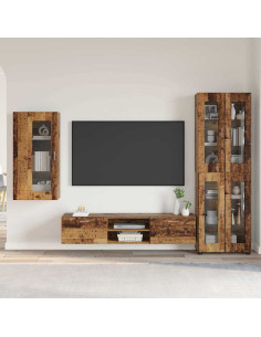 Set mobile TV con cassetto Legno vecchio Legno multistrato