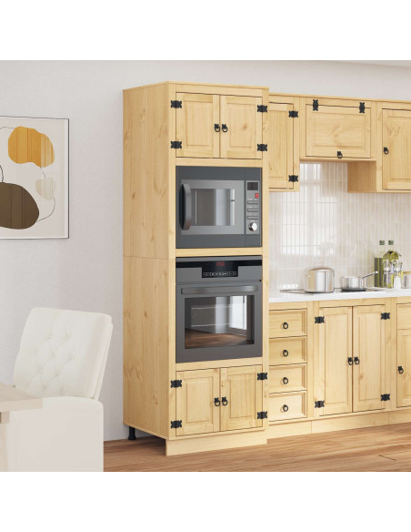 Armadietto con lo scaffale Miele 66 x 58 x 207 cm Pino massello