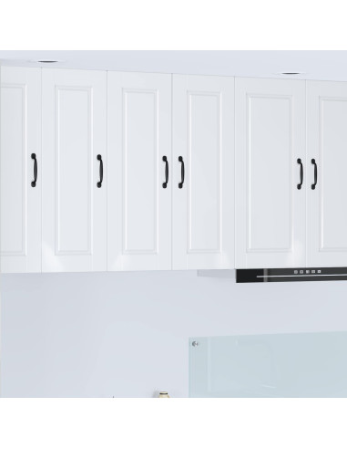 Mobile da cucina con porta 2 pcs Bianco Lucido 30 x 31 x 80 cm