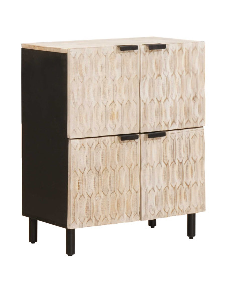 Credenza con porta Finitura Bianco Lavato 60 x 33 x 75 cm