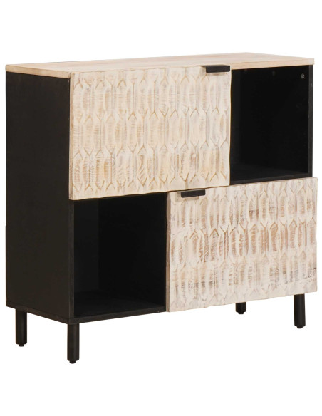Credenza con porta Finitura Bianco Lavato 80 x 33 x 75 cm