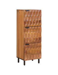 Credenza con porta Finitura Marrone Acacia 40 x 33 x 110 cm
