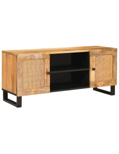 Mobile TV Marrone 105 x 33 x 46 cm Legno di mango massello