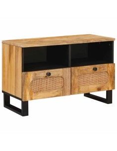 Mobile TV Marrone 70 x 33 x 46 cm Legno di mango massello