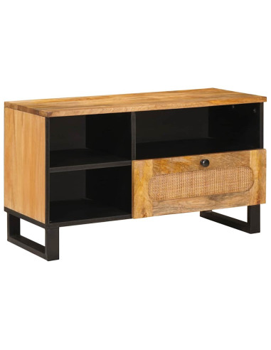 Mobile TV Marrone 80 x 33 x 46 cm Legno di mango massello