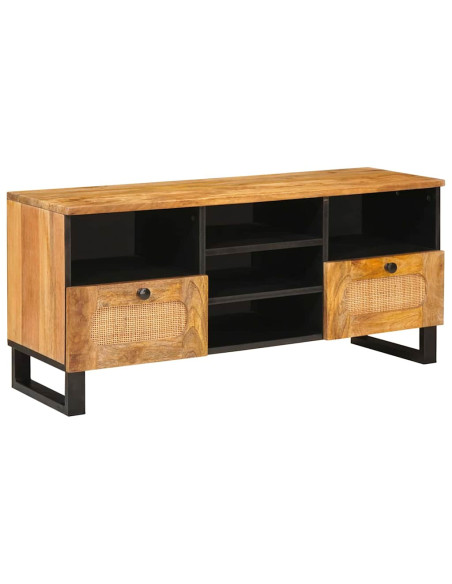 Mobile TV Marrone 100 x 33 x 46 cm Legno di mango massello