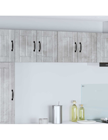 Armadi a pareti per cucina 2 pcs Grigio cemento 60 x 31 x 40 cm