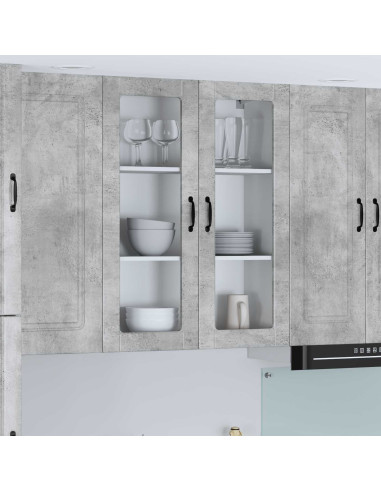Pensile cucina con porta Grigio cemento 80 x 31 x 100 cm
