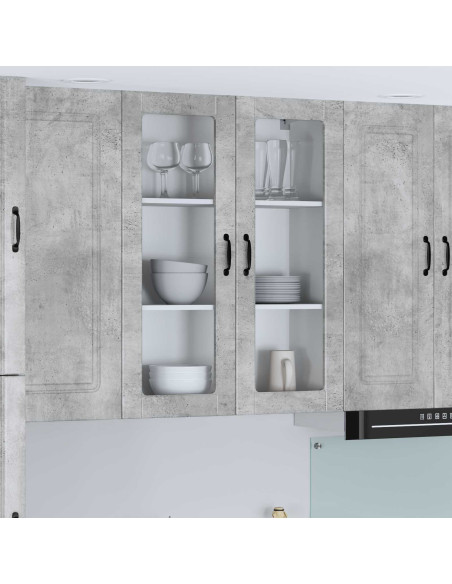 Pensile cucina con porta Grigio cemento 80 x 31 x 100 cm