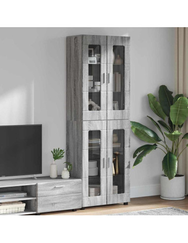 Credenza Grigio Sonoma 60 x 35 x 182 cm Legno multistrato