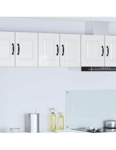 Mobile da cucina con porta 2 pcs Bianco Lucido 30 x 31 x 40 cm