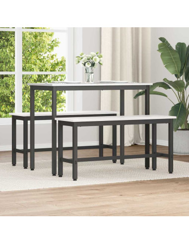 Panchina da pranzo Bianco 100 x 32,5 x 49 cm