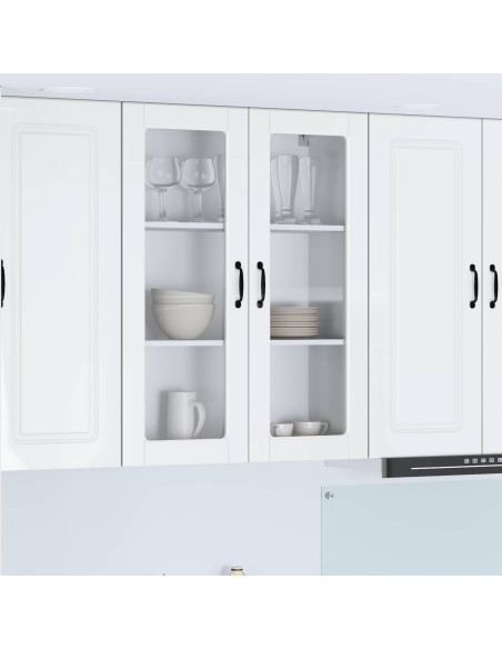 Mobile da cucina con lo scaffale Bianco Lucido 80 x 31 x 100 cm