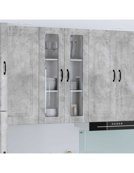 Pensile cucina con porta Grigio cemento 60 x 31 x 100 cm