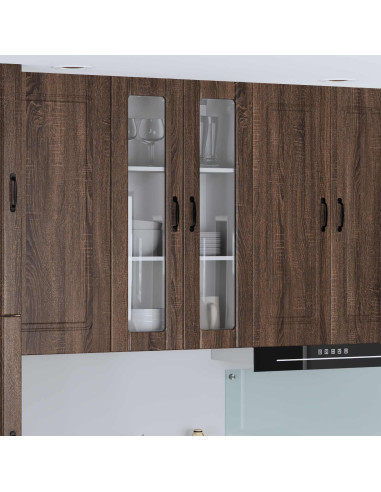 Pensile cucina con porta Rovere Marrone 60 x 31 x 100 cm