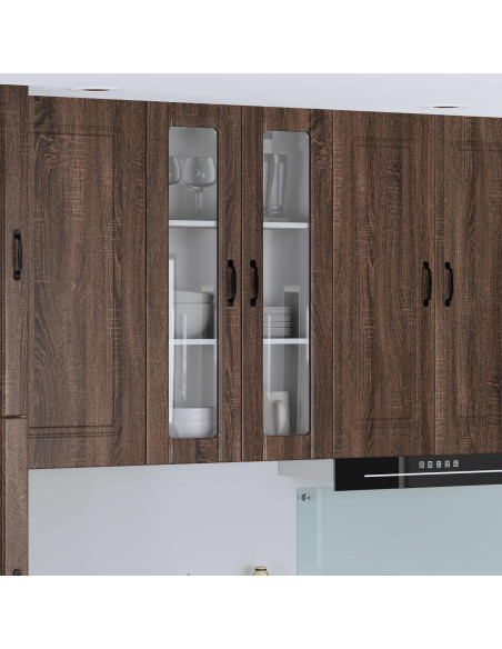 Pensile cucina con porta Rovere Marrone 60 x 31 x 100 cm