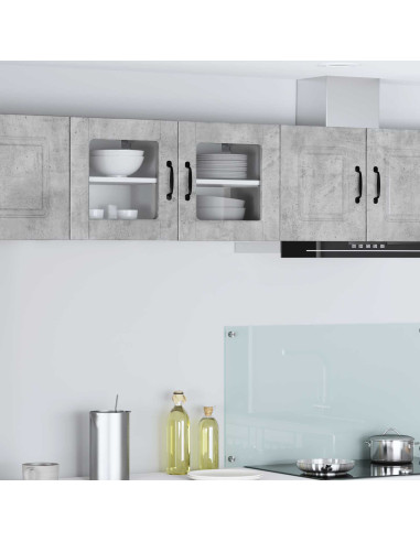 Mobile da cucina con porta 2 pcs Grigio cemento 40 x 31 x 40 cm