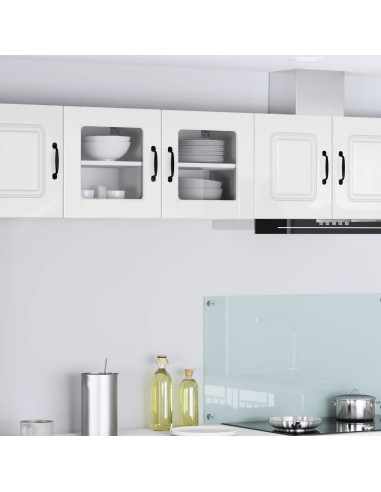 Mobile da cucina con porta 2 pcs Bianco Lucido 40 x 31 x 40 cm