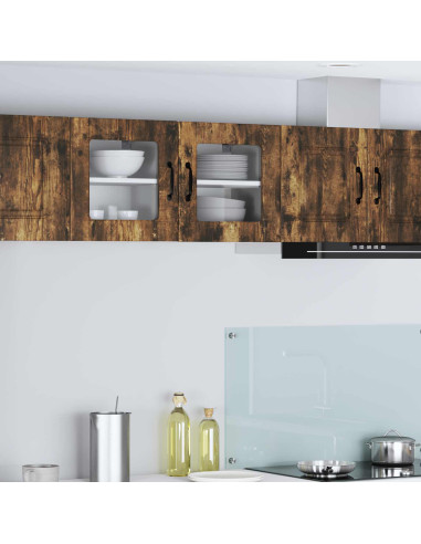 Mobile da cucina con porta 2 pcs Rovere fumé 40 x 31 x 40 cm