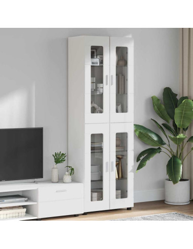 Credenza con porta Bianco 60 x 35 x 182 cm Legno multistrato