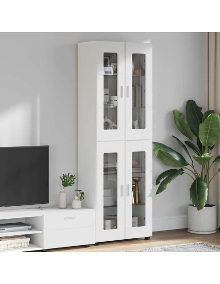 Credenza con porta Bianco 60 x 35 x 182 cm Legno multistrato