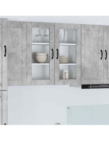 Mobile da cucina con lo scaffale Grigio cemento 80 x 31 x 80 cm