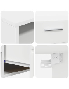 Armadio in Legno Bianco 100,5 x 39 x 30 cm Legno multistrato