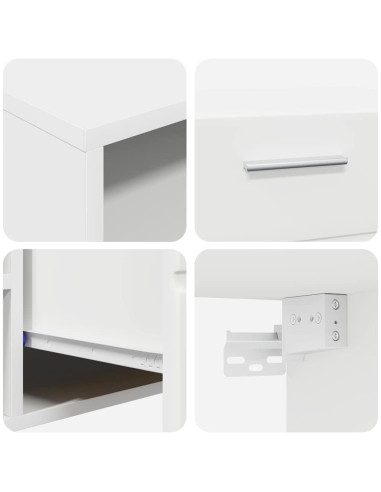 Armadio in Legno Bianco 100,5 x 39 x 30 cm Legno multistrato