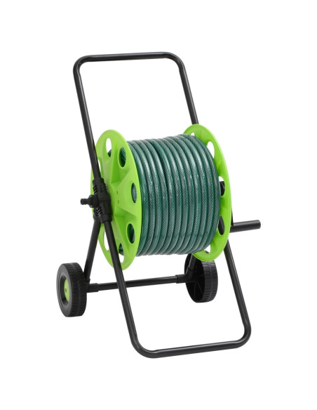 Carrello Avvolgitubo Giardino con Tubo 50 m PVC