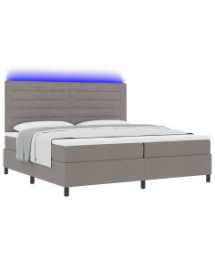 Letto a molle con materasso con led Talpa 200 x 200 cm Tessuto 2