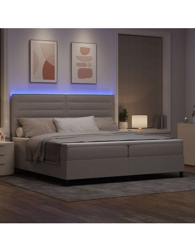 Letto a molle con materasso con led Talpa 200 x 200 cm Tessuto