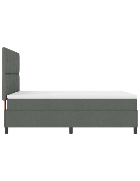 Letto a molle con materasso Grigio scuro 160 x 200 cm Tessuto