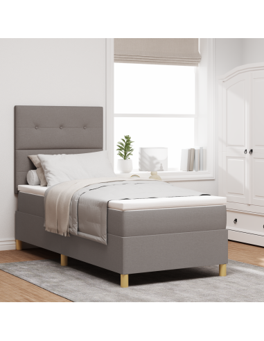 Letto a Sorgente LED con materasso Talpa 90 x 200 cm Tessuto