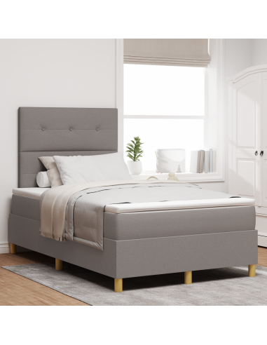 Letto a Sorgente LED con materasso Talpa 120 x 200 cm Tessuto