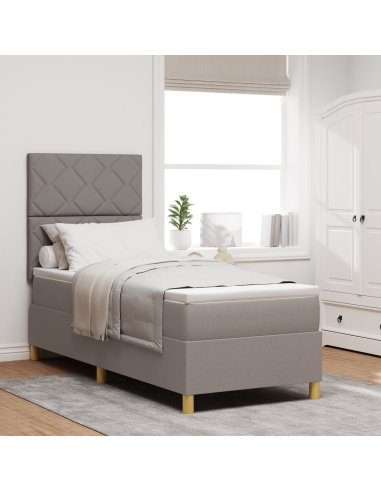 Letto a Sorgente LED con materasso Talpa 80 x 200 cm Tessuto