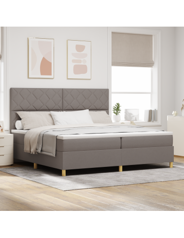 Letto a Sorgente LED con materasso Talpa 200 x 200 cm Tessuto