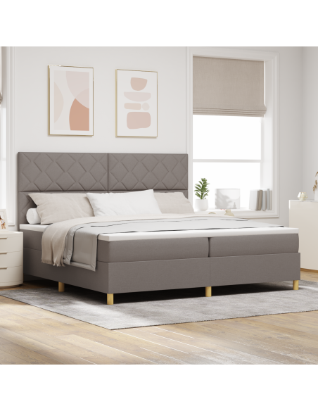 Letto a Sorgente LED con materasso Talpa 200 x 200 cm Tessuto