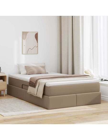 Letto con contenitore e materasso Cappuccino 120 x 200 cm