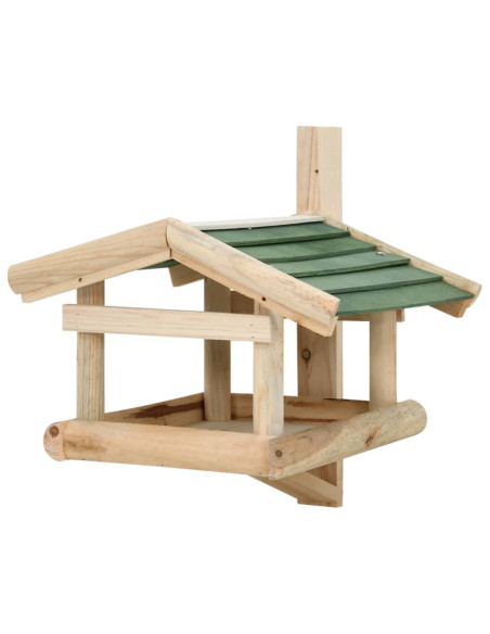 Mangiatoia per Uccelli in Legno Massello 35x29,5x21cm