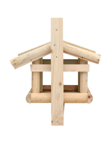 Mangiatoia per Uccelli in Legno Massello 35x29,5x21cm